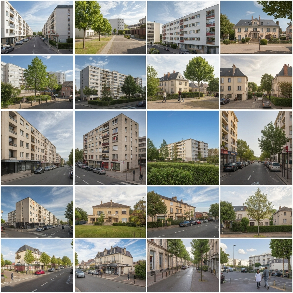 Vue de la Rue Charles de Gaulle à Bondoufle pour estimation