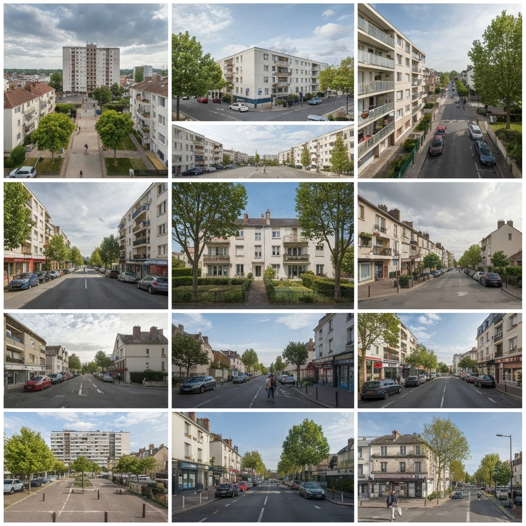 Vue de la rue des Trois Parts à Bondoufle pour estimation immobilière