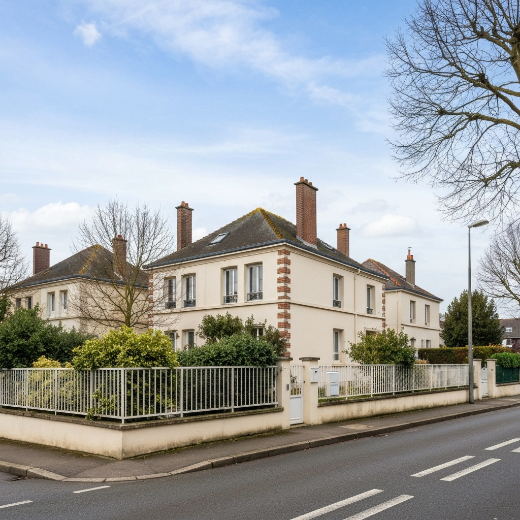 Vue d'un appartement à Cormontreuil avec des documents d'estimation sur une table, symbolisant une estimation immobilière lors d'un divorce.