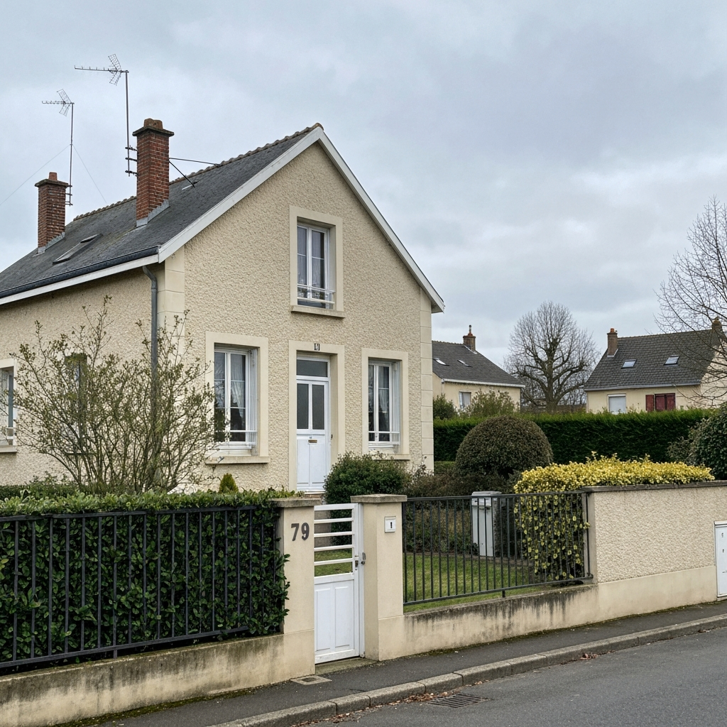 Vue d'un pavillon à Sillery 51500 pour estimation immobilière