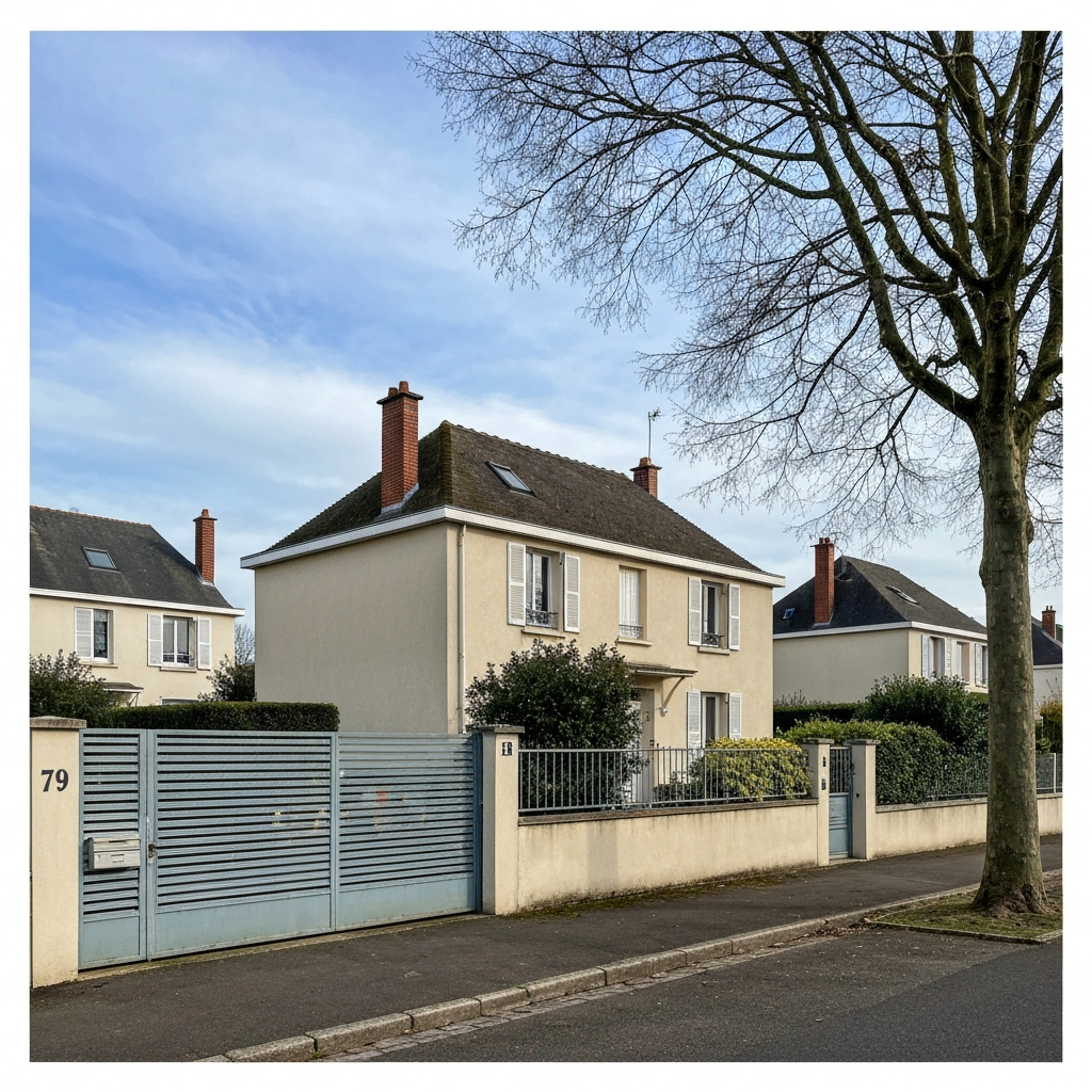 Vue extérieure d'un pavillon à Taissy 51500 pour estimation immobilière